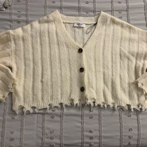 Medium Cream Long Sleeve Sweater from Double zero